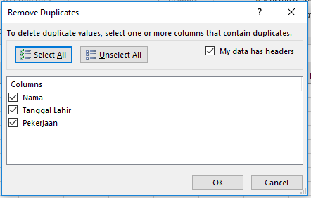 Tutorial Remove Duplicates